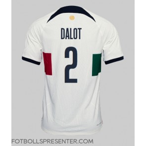Portugal Diogo Dalot #2 Borta Matchtröja VM 2022 Kortärmad